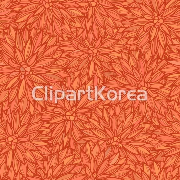 일러스트 - 클립아트코리아 :: 통로이미지(주) __적합한콘텐츠,꽃,꽃무늬,무늬,백그라운드,사람없음,식물,일러스트,주황색