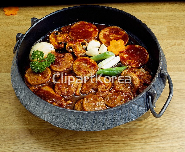 국내작가포토 - 클립아트코리아 :: 통로이미지(주) __적합한콘텐츠,버섯,사람없음,양념구이,오리고기,오브젝트,육류,음식
