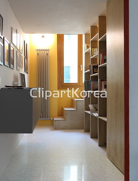 국내작가포토 - 클립아트코리아 :: 통로이미지(주) __적합한콘텐츠,계단,사람없음,서가,선반,수납장,실내,액자,인테리어,창문
