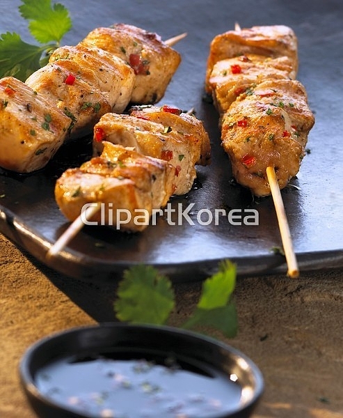 해외작가포토 - 클립아트코리아 :: 통로이미지(주) 3,__적합한콘텐츠,꼬치,다수,닭고기,동양음식,레시피,사람없음,스틱,아시아... 
