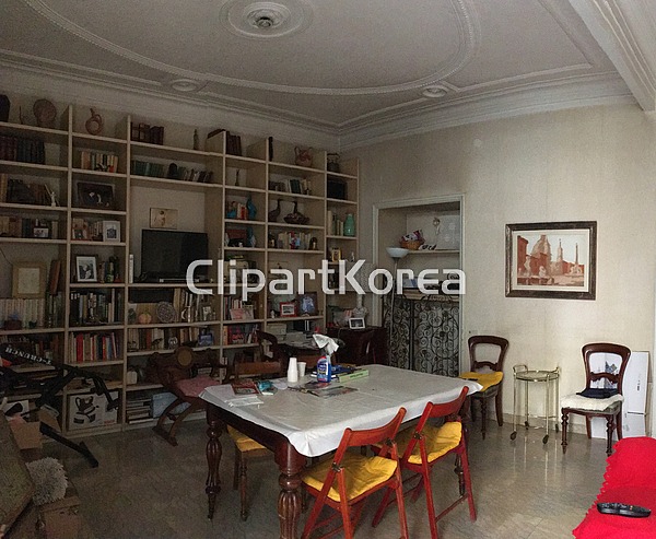 국내작가포토 - 클립아트코리아 :: 통로이미지(주) 사람없음,서가,실내,액자,의자,인테리어,주택,책,테이블