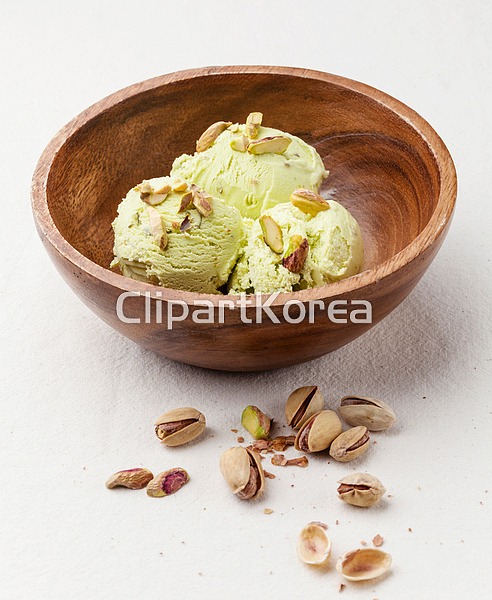 해외작가포토 - 클립아트코리아 :: 통로이미지(주) 계절,달콤함,디저트,볼,아이스크림,여름,음식,초록색,피스타치오,함지박