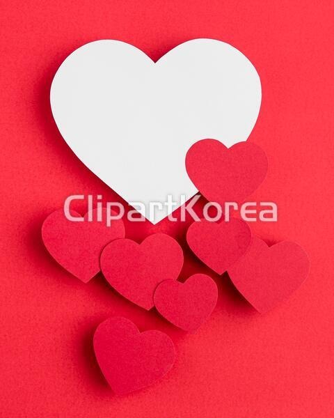 해외작가포토 - 클립아트코리아 :: 통로이미지(주) 2월,3,결혼,고요,공간... 잎,자연,장식,정리,종이,초록색,축하,카드[우편],테이블,하이앵글,하트,흰색