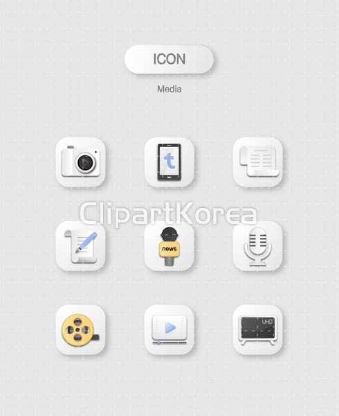아이콘 - 클립아트코리아 :: 통로이미지(주) SNS,TV,__적합한콘텐츠,뉴스,마이크,멀티미디어,무비... 앱아이콘,영화필름,일러스트,카메라,휴대폰