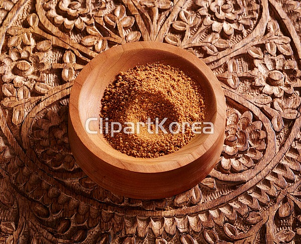 해외작가포토 - 클립아트코리아 :: 통로이미지(주) 갈색,목재,무늬,볼,사람없음,설탕,스튜디오,실내,아시아,음식,음식재료,인도[국가],장식,함지박... 