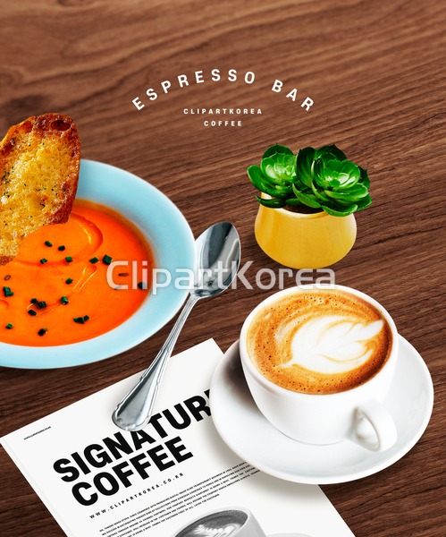 통로이미지(주) 고해상,디저트,마늘빵,받침,사람없음,에스프레소,에스프레소바,오브젝트,음료,음식,차,찻잔,카페,카페라떼,커피,하이앵글,합성이미지