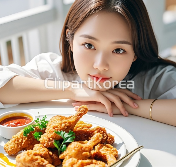맛있는 치킨의 유혹: 후라이드와 양념 치킨 / tci00400000987 / JPG - 멤버십 AI이미지